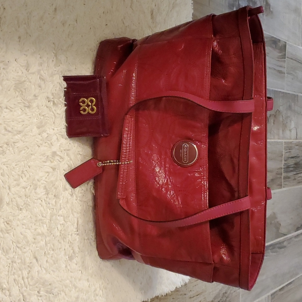 Authentic Coach bag + coin purse